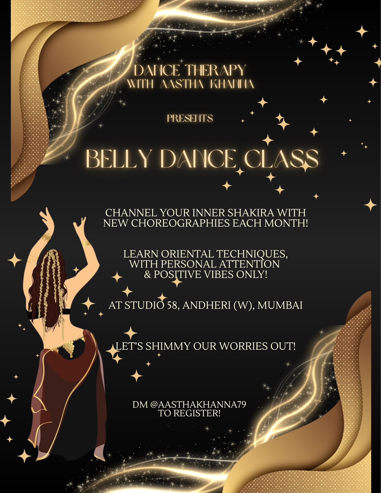 Belly Dance Class - Dance Therapy by Aastha — Dance in Andheri West, Mumbai